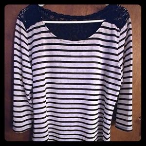 Sweater with lace detail